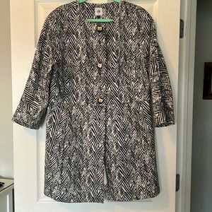 CAbi #3034 Zig Zag Ponte Knit Jacket. Size Large.